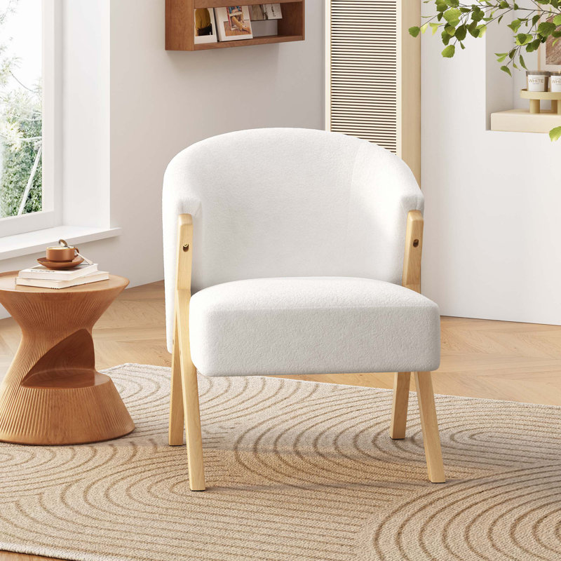 Modern Accent Chair With Upholstery And Solid Wood Frame, Minimalist Lounge Chair