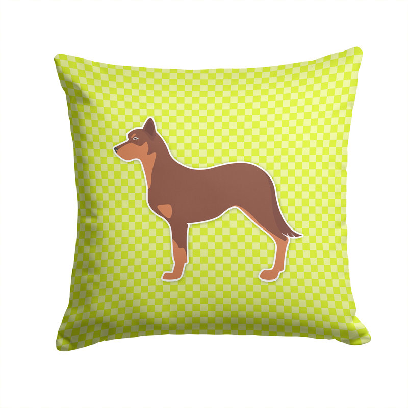 Coussin décoratif d’intérieur/d’extérieur australian kelpie, H 14 po x l 14 po x P 3 po, Vert
