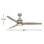 Ventilateur de plafond à hélice DEL 3 pales Bahati avec télécommande et ensemble d'éclairage inclus-1297282663