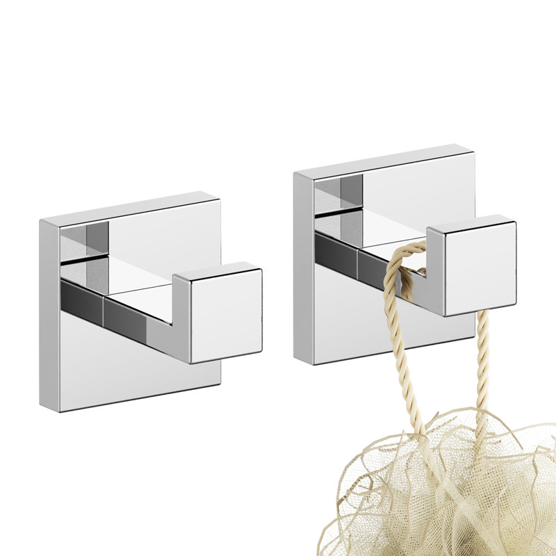 Porte-peignoir mural, Chrome poli
