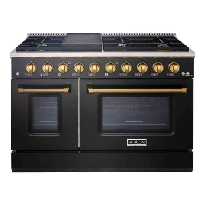 Cuisinière au gaz naturel à convection de 6,7 pieds cubes 48 po Akicon