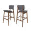 Tabouret de bar rembourré avec sièges en tissu, ensemble de 2, pour cuisine, salle à manger-366548920