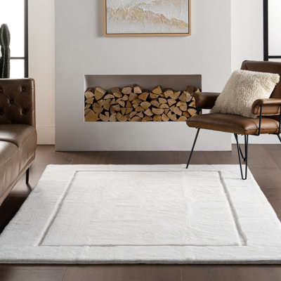 Nuloom Auralyn Solid Cloud Washable Area Rug