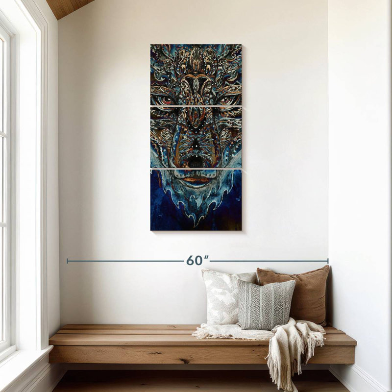 Loup bleu abstrait