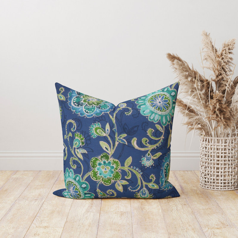 Housse de coussin floral / intérieur en polyester, 21 po x 21 po