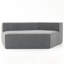 Fauteuil d'appoint douillet en velours gris et canapé compact pour les maisons modernes