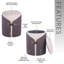 Repose-pieds deux tons avec rangement ou tabouret de coiffeuse