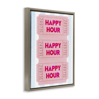 "Pink Happy Hour", art mural encadré flottant, par Lil 'Rue