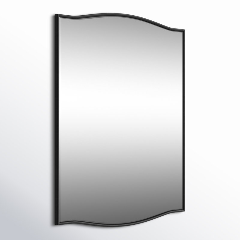 Miroir décoratif biseauté Meagan, 24 po x 18 po, Noir