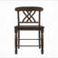Walnut Cross Back Counter Height Stools (Set of 2)