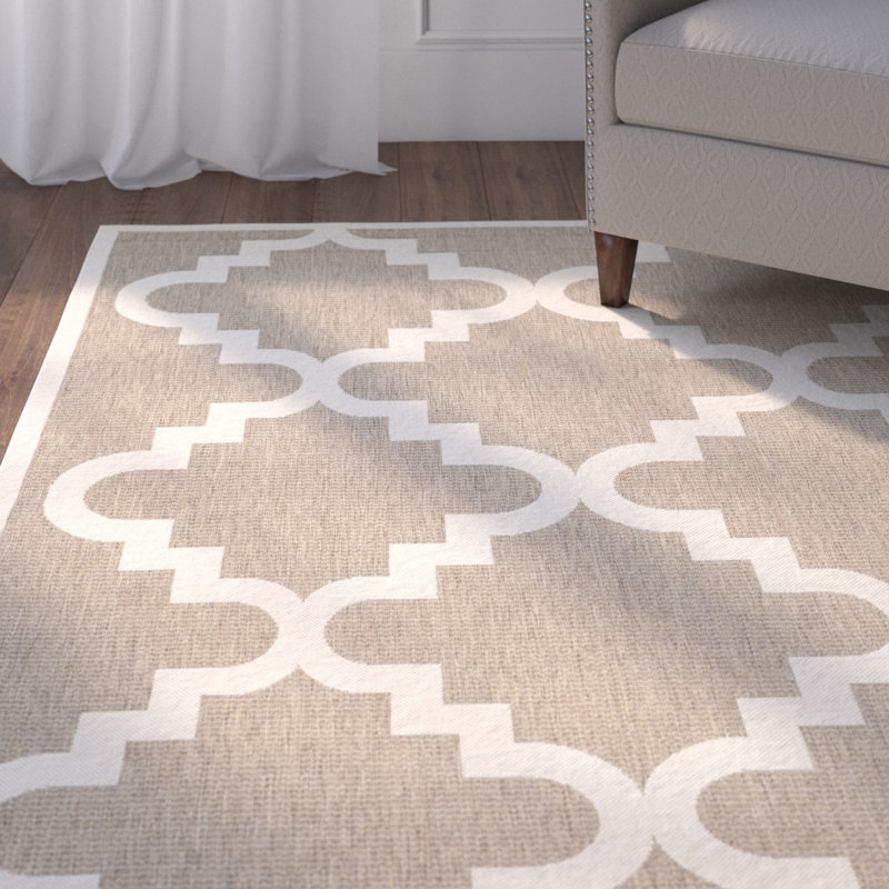 Herefordshire Performance Geometric Indoor/Outdoor Area Rug, Rectangle 5'3" x 7'7"