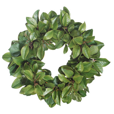 Billy-George Faux Magnolia Polyester Wreath