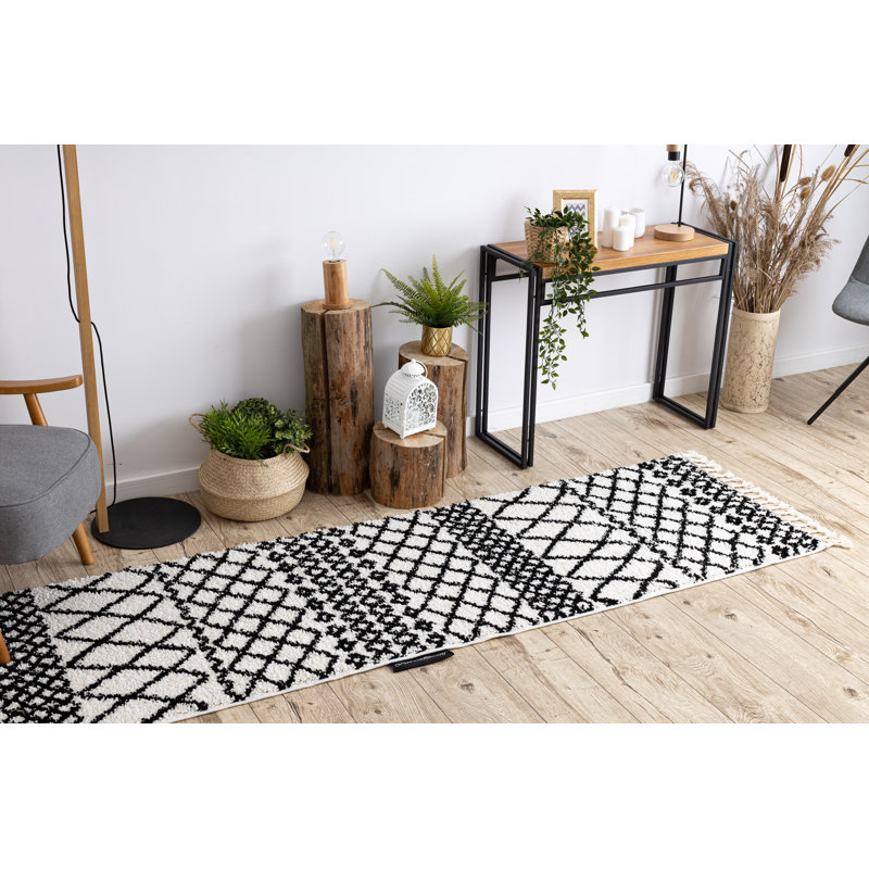 Runner Geometric Area Rug, Runner 60 x 250cm
