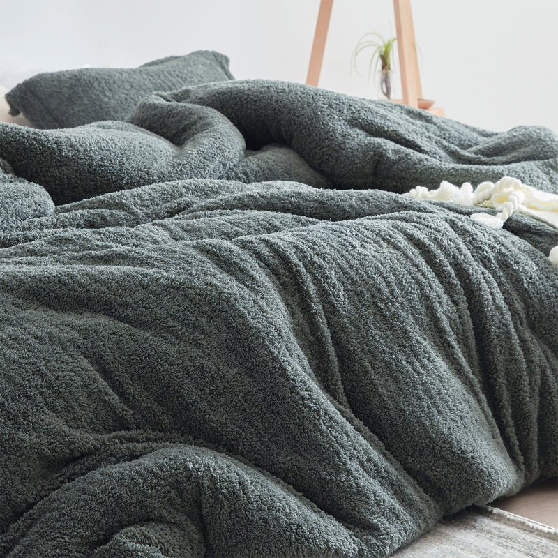 Polyester Baffle Box Stitch Comforter, Queen Comforter + 2 Shams, Agave Green