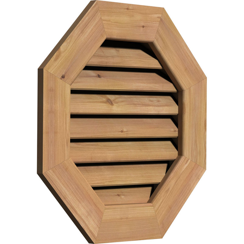 Grille d'aération en cèdre, bois, H 19 po x l 19 po