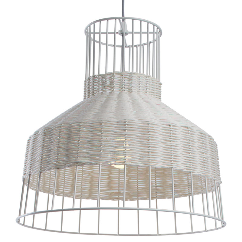 Laika 1 - Light Pendant, Natural, 19" H x 21" W x 21" D, White