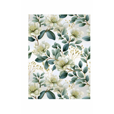 «Botanical Floral Dreams Flowers», reproduction d'art moderne sans cadre