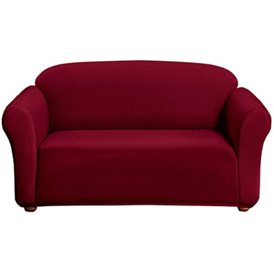 Milan Jacquard Slipcover Box Cushion Loveseat Slipcover