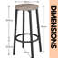 Rustic Industrial Bar Stools with Metal Frame Kitchen Furniture Chair Dining-693396258