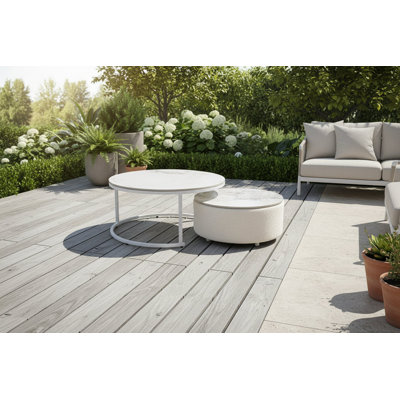 Table basse d'extérieur moderne Serence - Blanc