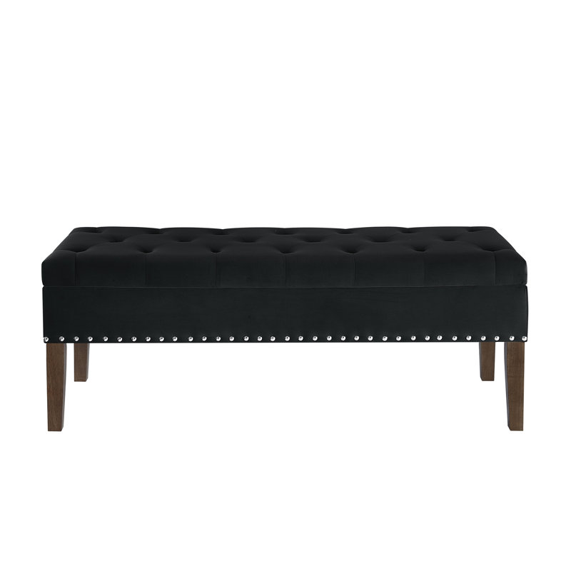 Banc de rangement, siège de hall d'entrée capitonné et capitonné, repose-pieds au bout du lit | Idée de cadeau
