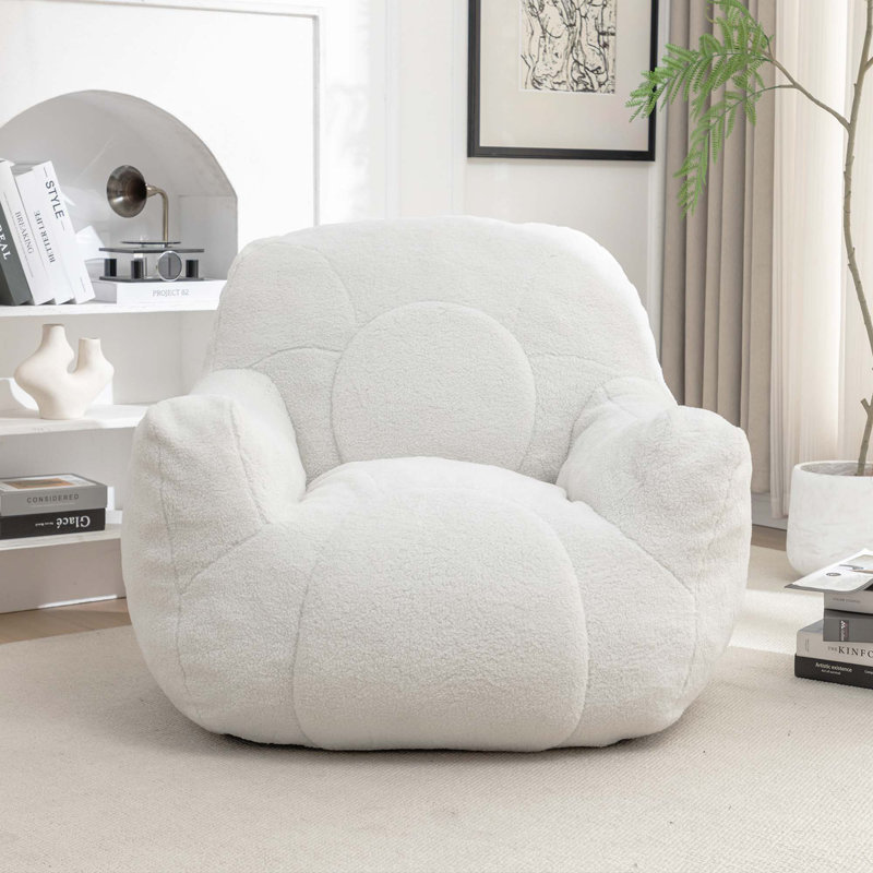 Mousse à mémoire de forme avec accoudoirs, H 30 po x l 41,4 po x P 37,8 po incorrect, White Teddy