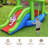 Gymax Inflatable Snail Bounce House Dual Slide Basketball Game Without Blower