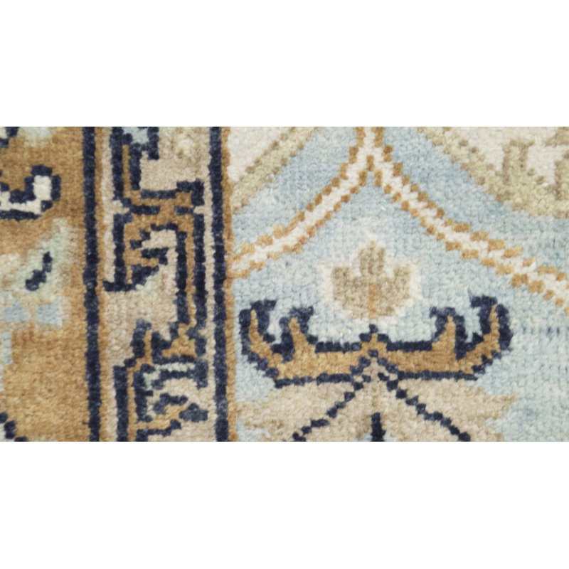 Oriental Area Rug in Light Blue/Ivory/Brown
