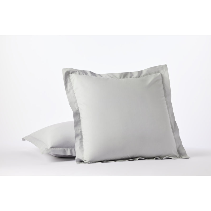 Refined Organic Classic Organic Percale Standard Sham Set, Euro, Seal
