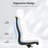  High Back Armless Genuine Leather Task Chair With Aluminum Frame, Armless Desk Chair-1599099487