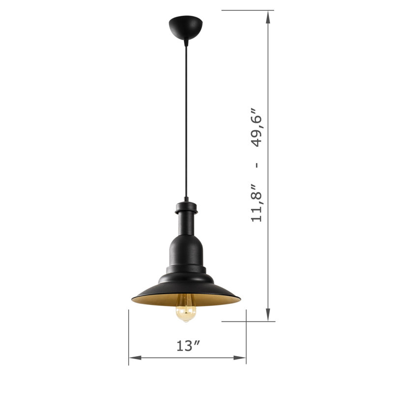 Luminaire suspendu simple à hauteur réglable