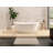 Manhattan 59" x 33" Freestanding Solid Surface Stone Resin Oval Double Slipper Soaking Bathtub with Matte White Finish-248725195