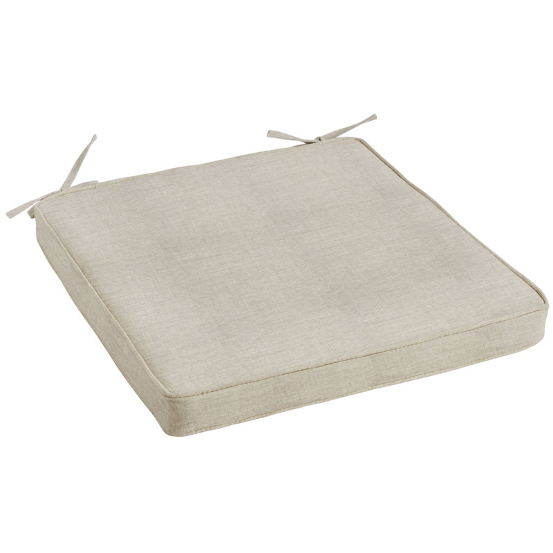 Sunbrella Outdoor 2'' Dining Chair Cushion, Cast Silver Sunbrella Plainweave