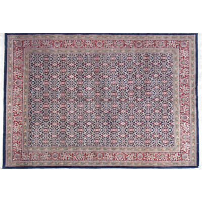 Tapis ivoire en laine noué à la main 9 pi x 12 pi Southwestern