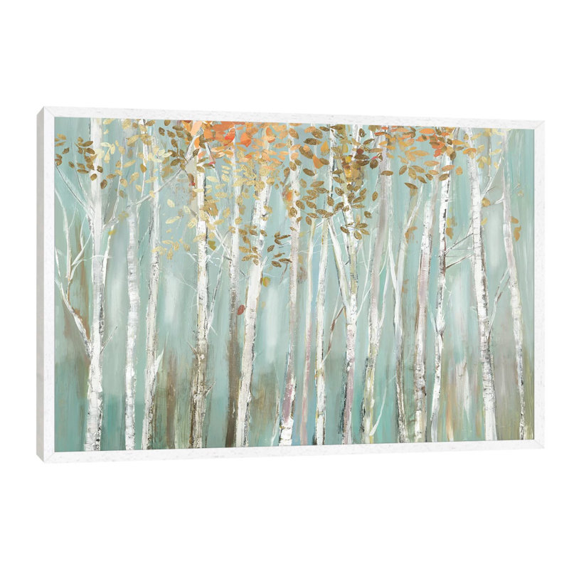 Enchanted Forest by Allison Pearce - Painting on Canvas, 66.04 cm H x 45.72 cm W, White Floater Framed