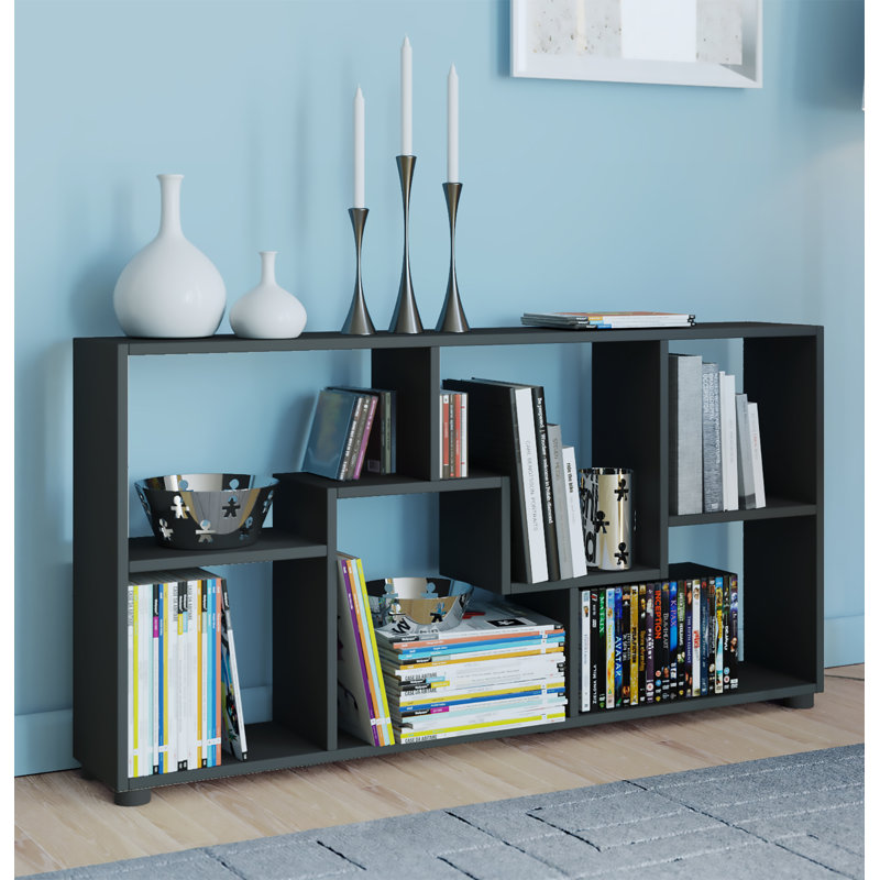 Sayida 62cm H x 117cm W Bookcase, Black