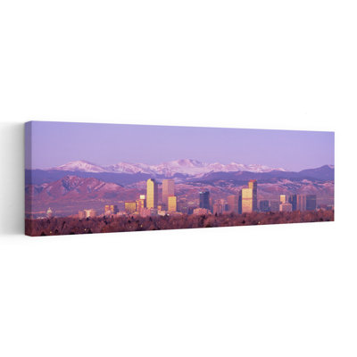 Denver Colorado USA 1 Piece Wrapped Canvas Panoramic Wall Art