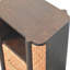 Table de chevet en bois en rotin à bord arrondi, 2 tiroirs, 1 tablette