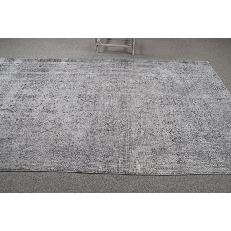 Tapis turc rétro en laine rétro au design antique, idéal pour le salon ou le salon