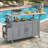 Foldable Outdoor Kitchen Island Patio Mobile Kitchen Cart Portable Outdoor Cooking Island with Lockable Wheels-832678769
