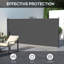 Dakota Fields 400cm W Polyester Cover Retractable Freestanding Awning-805414238-871417933