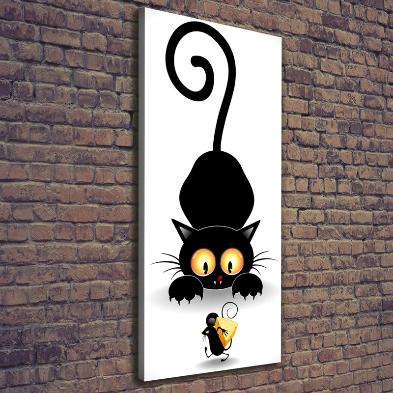 Cat And Mouse - Wrapped Canvas Print