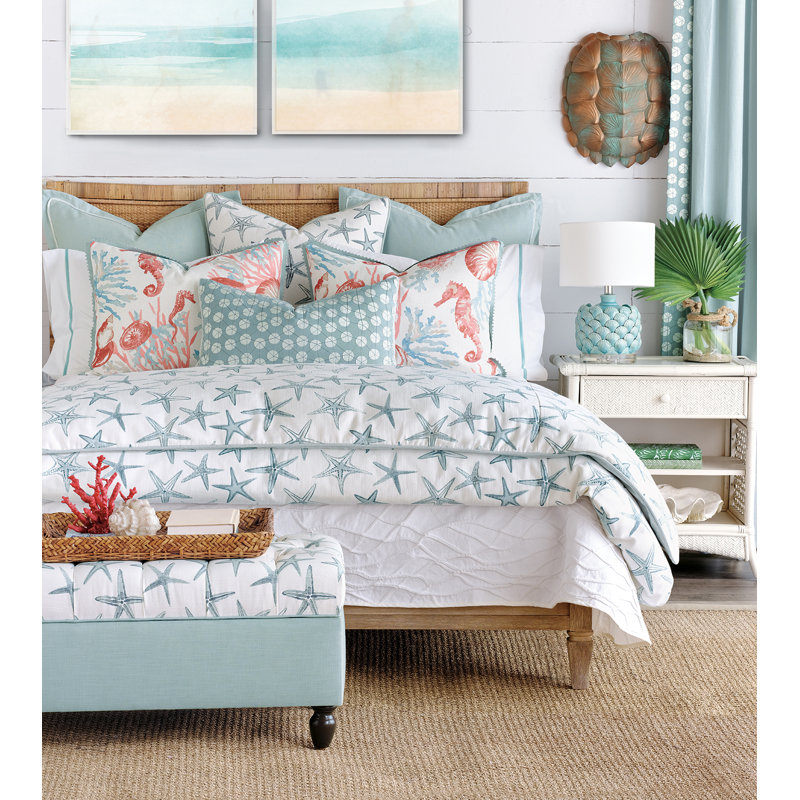 Ensemble de housse de couette en coton Marina, Housse de couette grand super et 7 pièces supplé