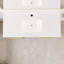 Meuble-lavabo l 42 po x P 18 po Ilsa avec comptoir en quartz blanc et gris Carrara et lavabo en porcelaine encastré-1005536153