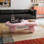 Table basse de 47 pouces en forme de nuage, table basse basse avec 3 pieds sphériques pour le salon, rose-821268258-821268262