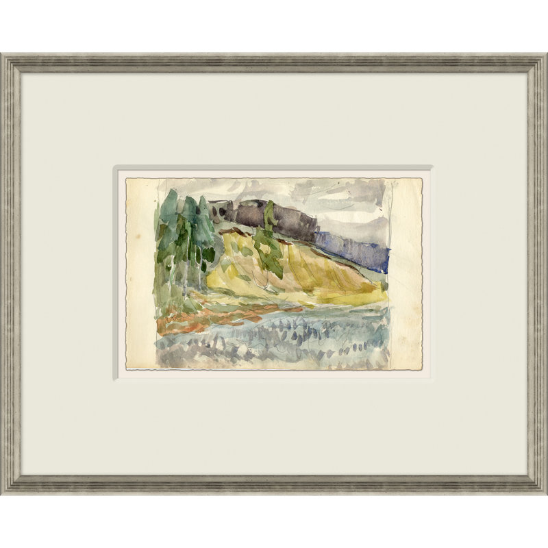 Rustic Painting Print, 17" H x 21" W x 1.25" D, Ivory, Brown