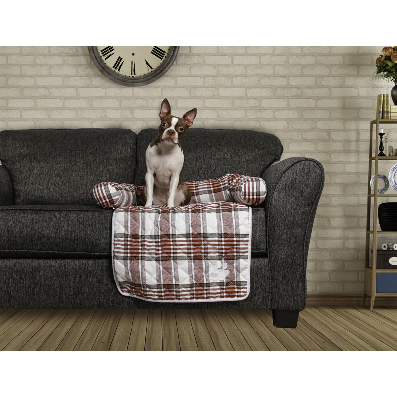 Safire Striped Orthopedic Polyester Pet Bed, Small ( 21" W x 4" D x 34" H)