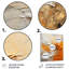 Échos orange et beige de formes modernes I - art mural abstrait en métal-834826029