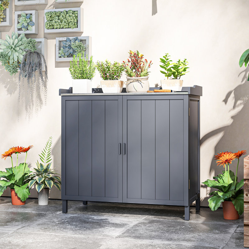 Solid Wood Single Storage Cabinet ( 95.5cm H x 98cm W x 48cm D)