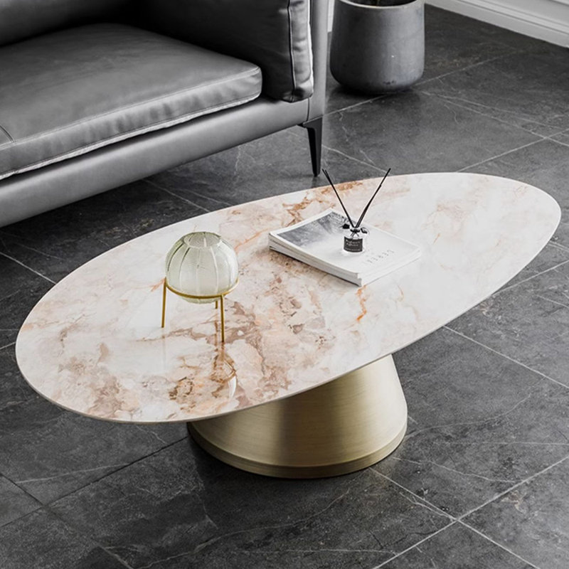 Simple creative rock plate coffee table